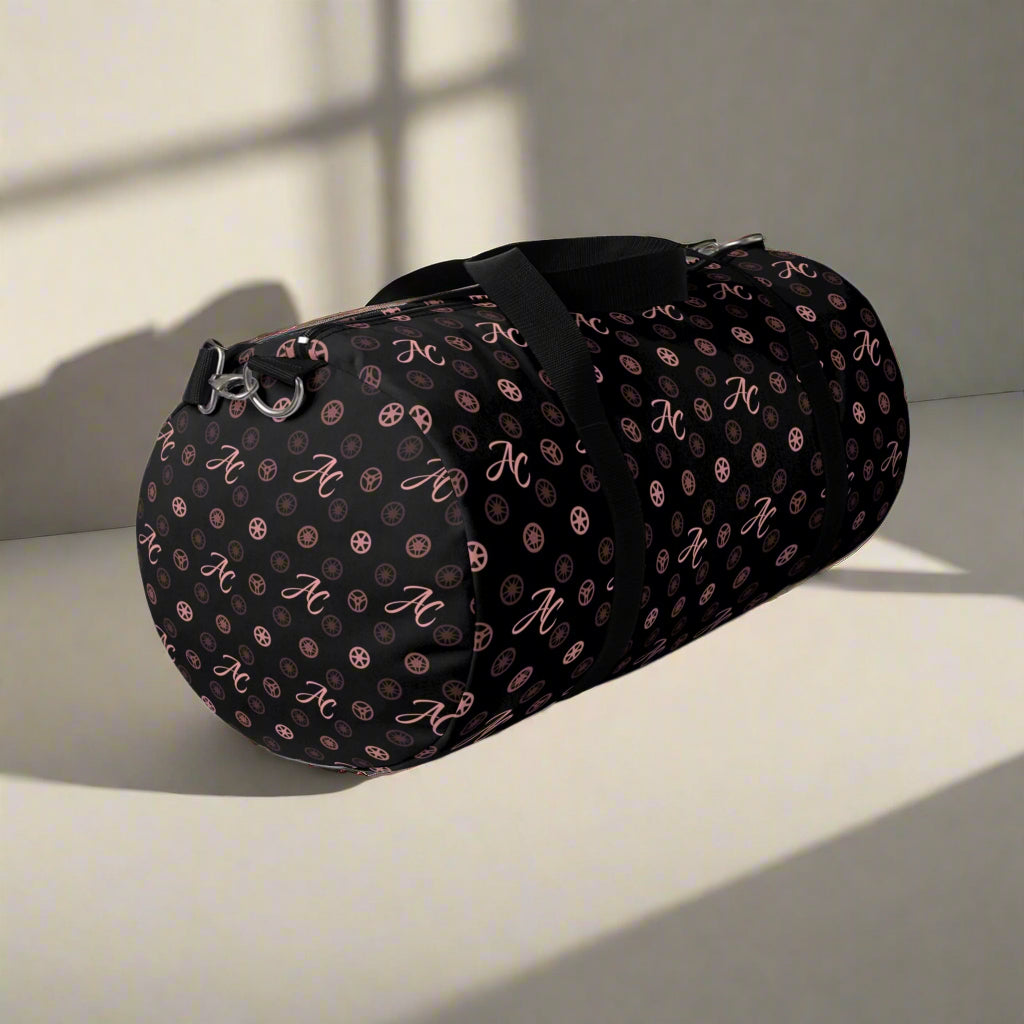 Monogram Duffel Bag (Pink & Black)