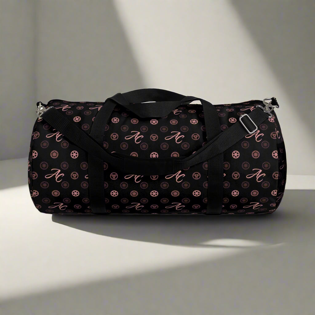 Monogram Duffel Bag (Pink & Black)