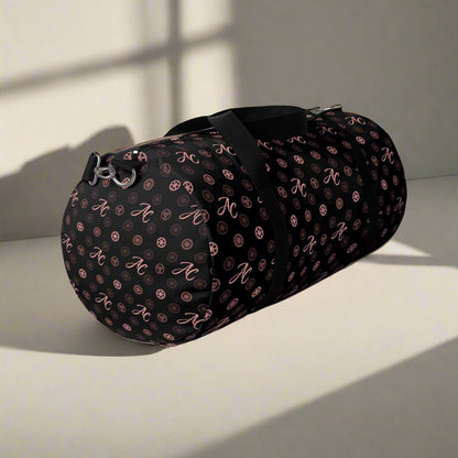 Monogram Duffel Bag (Pink & Black)
