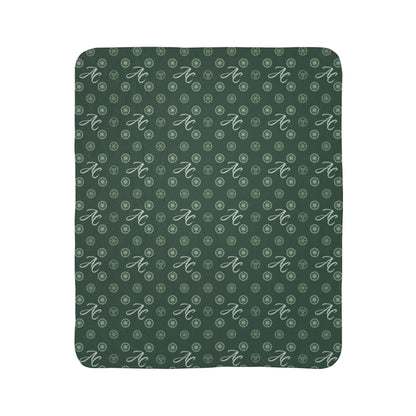Apex Club Wheel Monogram Cozy Fleece Sherpa (Green & Sage)