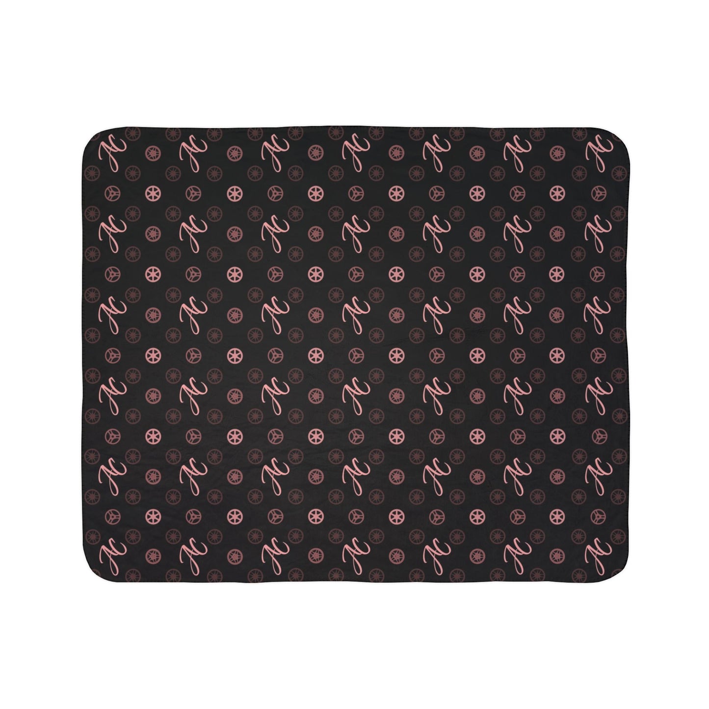Apex Club Wheel Monogram Cozy Fleece Sherpa (Pink & Black)