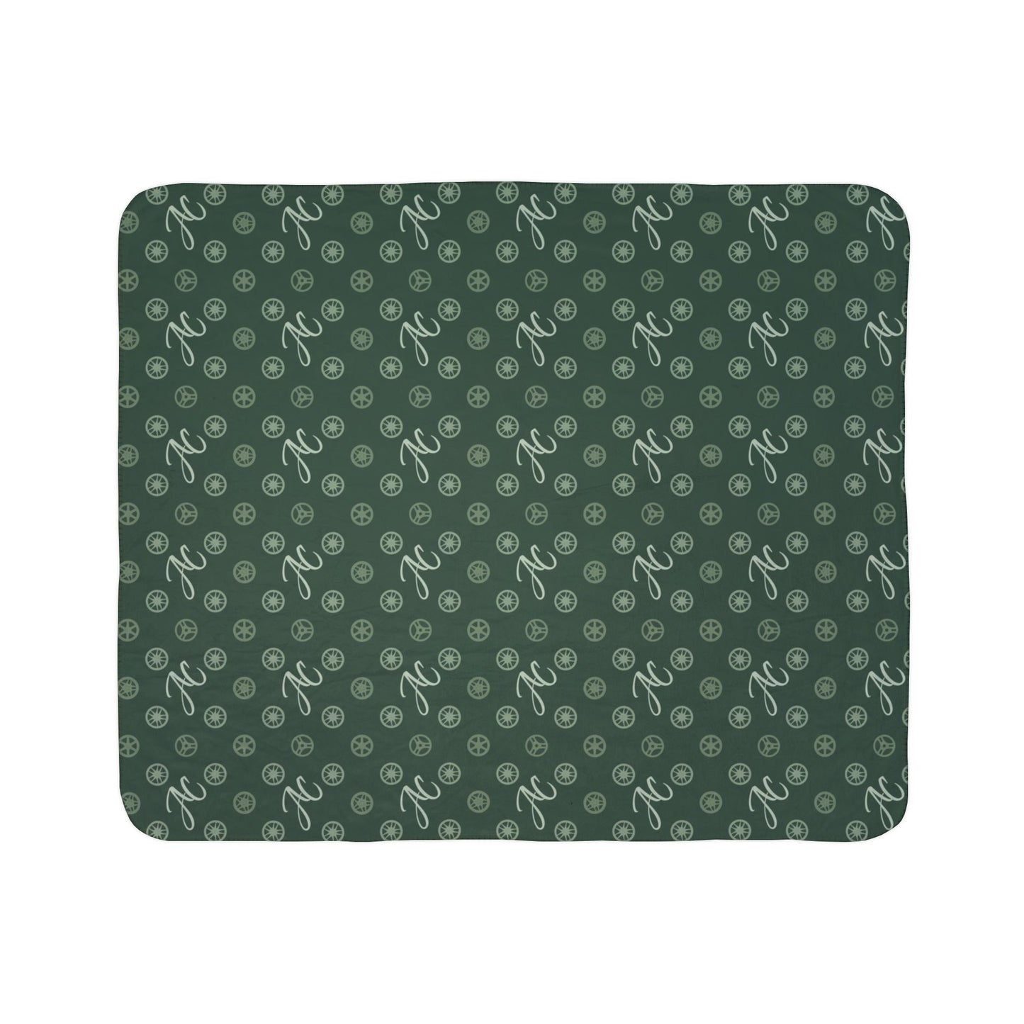 Apex Club Wheel Monogram Cozy Fleece Sherpa (Green & Sage)