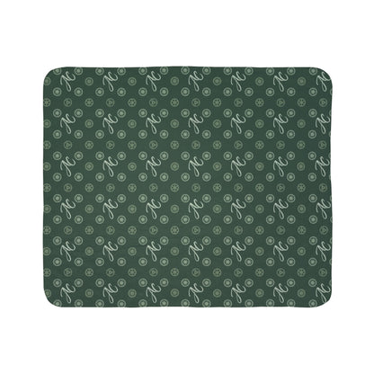 Apex Club Wheel Monogram Cozy Fleece Sherpa (Green & Sage)
