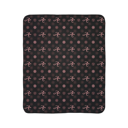 Apex Club Wheel Monogram Cozy Fleece Sherpa (Pink & Black)